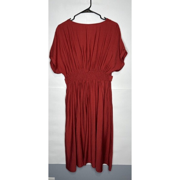 Shein Women’s Short Cuffed Sleeve Dress Rustic Burnt Orange Size XL - Picture 4 of 8